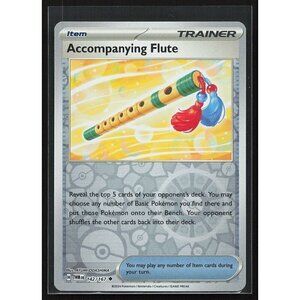 Pokemon TCG - Accompanying Flute [Reverse Holo] - 142/167  - Twilight Masquerade
